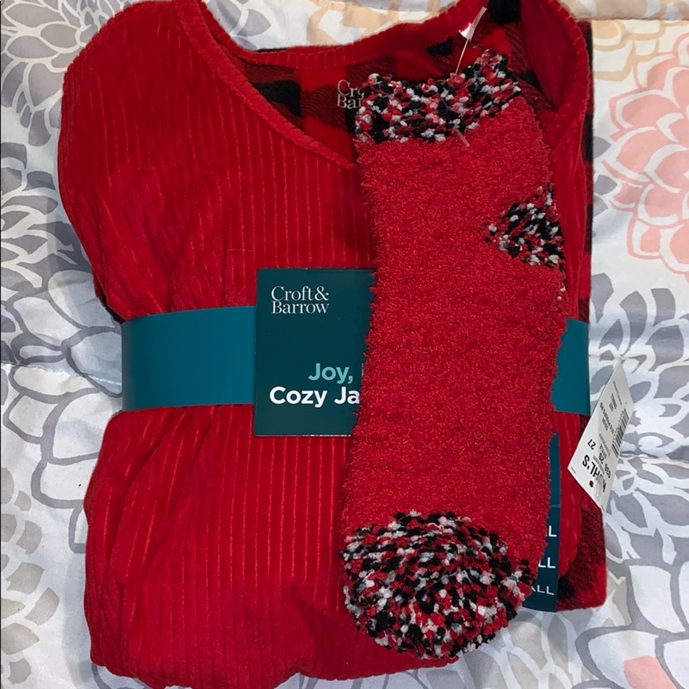 Plaid pajama set